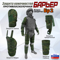 Комплект противоосколочной защиты "Барьер". Класс защиты Бр 2. Цвет: ЕМР (цифра).